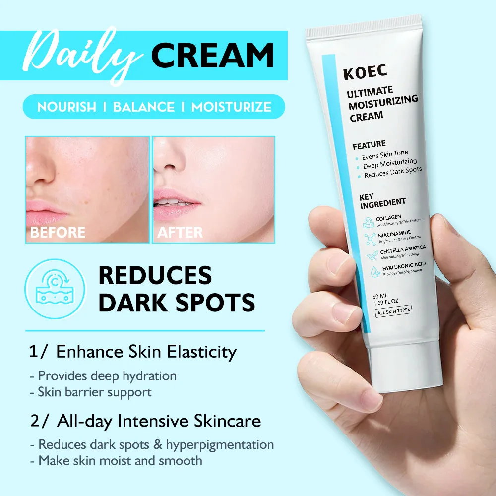 KOEC ユースフル コラーゲン モイスチャークリーム、保湿＆ふっくらとしたハリのある肌へ、アンチエイジングフェイストリートメント