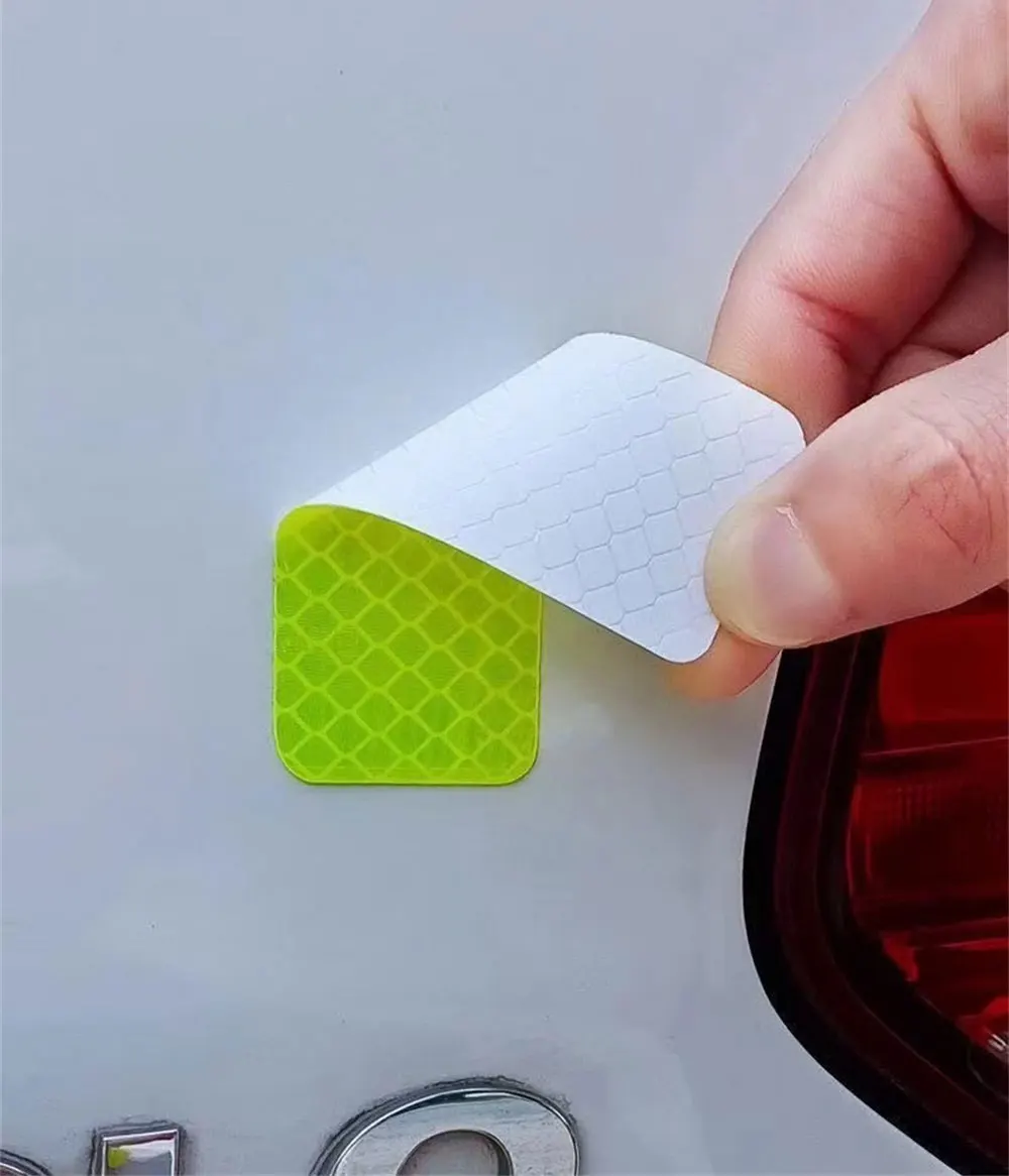 10Pcs 자동차 범퍼 반사 스티커 반사 경고 스트립 테이프 보안 반사판 스티커 데칼 안전... - 4