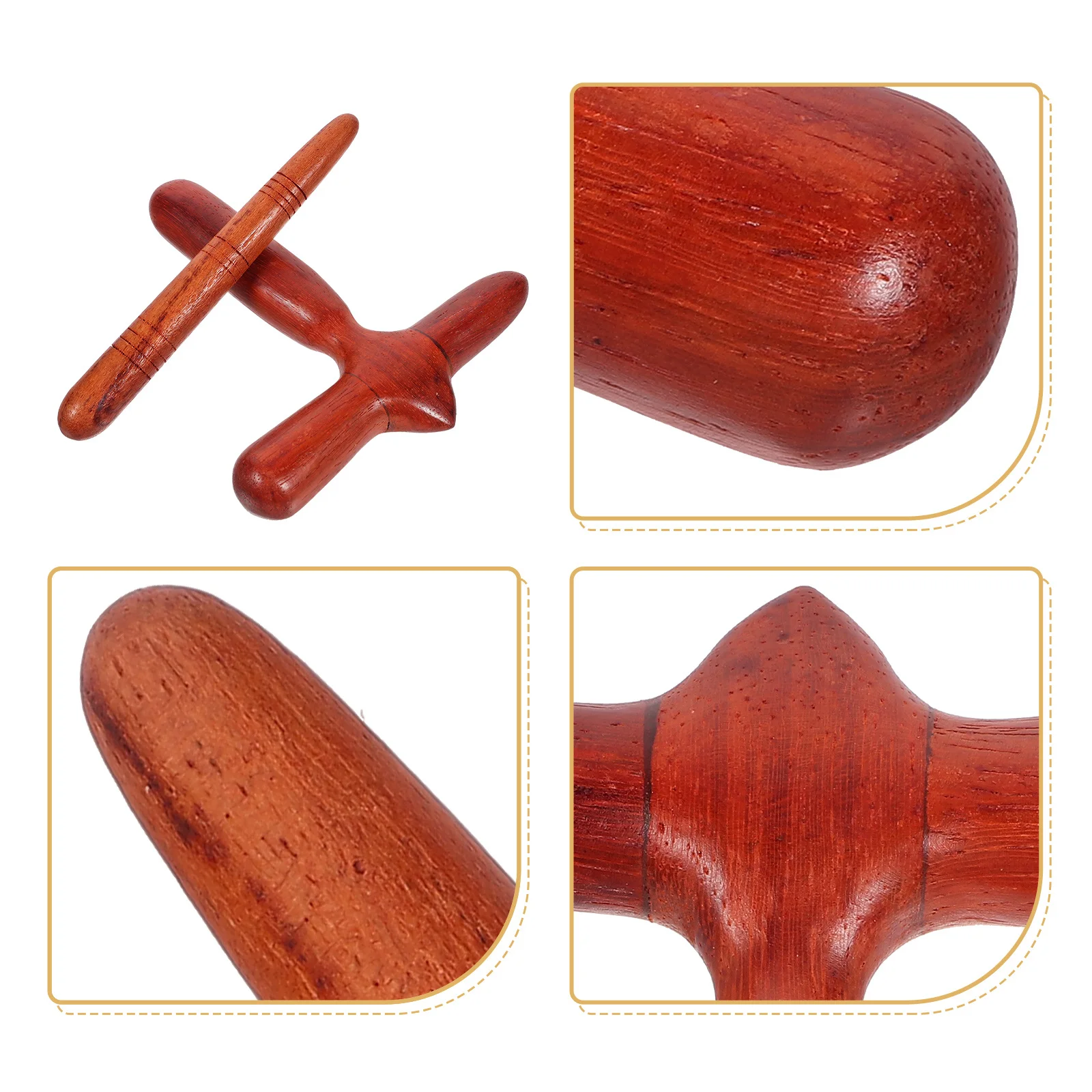 

2pcs Foot Massager Wooden Massage Sticks Portable Acupoint Therapy Tool For Foot Hand Back Pain Relief Traditional Wood