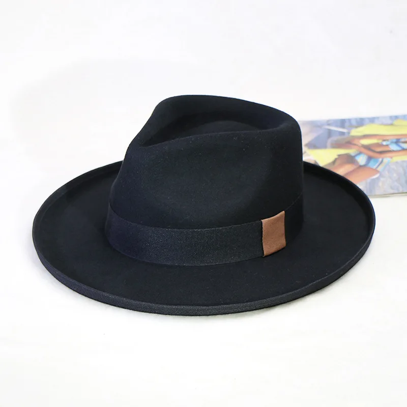 

Wool Cap Cowboy Hat Vintage Jazz Top Hat Hot Sale In Europe And America Autumn And Winter Felt Cap