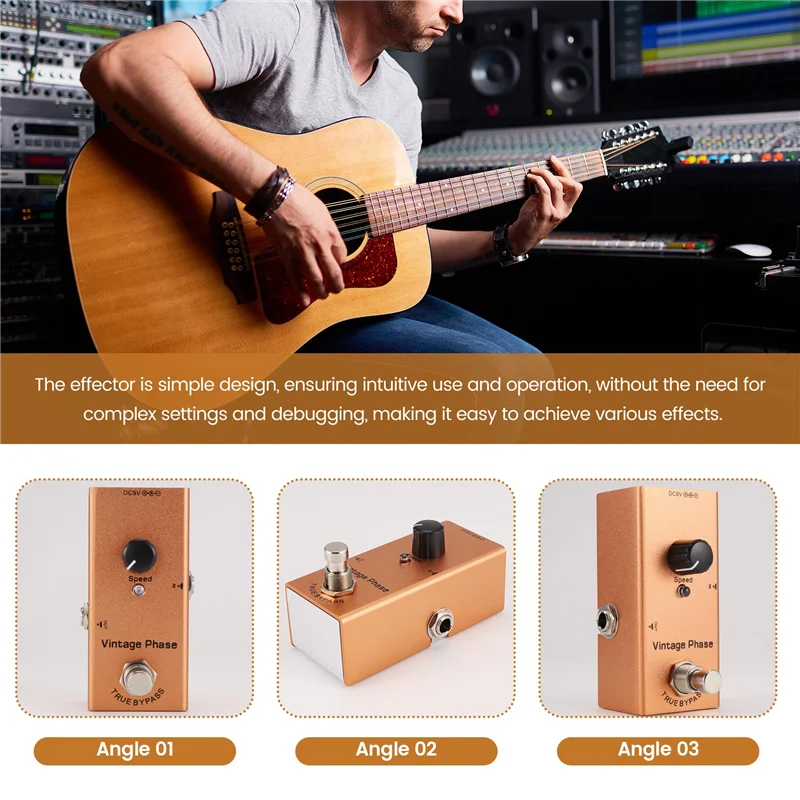 ABLB-Mini Electric Guitar Effect Pedal Electric Guitar Pedal Vintage Phase For Electric Guitar