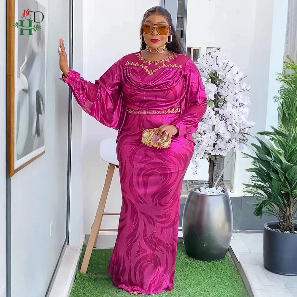 

H&D African Clothes For Women Plus Size Long Sleeves Birthday Abaya Dresses Luxury Party Wedding Dress Africains Femme Robe 2025
