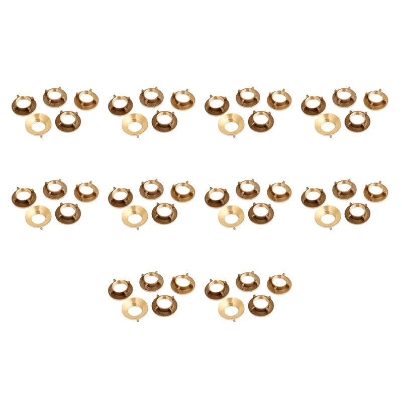 50 Pcs Gold Tone Brass 1/2 Inch PT Threaded Household Water Tap Faucet Nuts