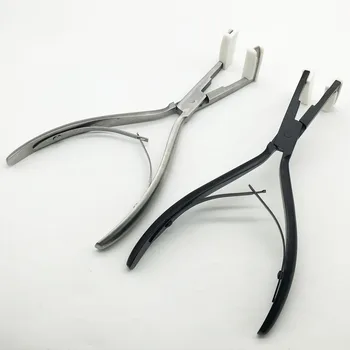 Alicate de extensão de cabelo de fita de 7 polegadas, pinça de ferramenta para nanoring, conjunto de alicates de extensão de cabelo de aço para remover fita na extensão do cabelo