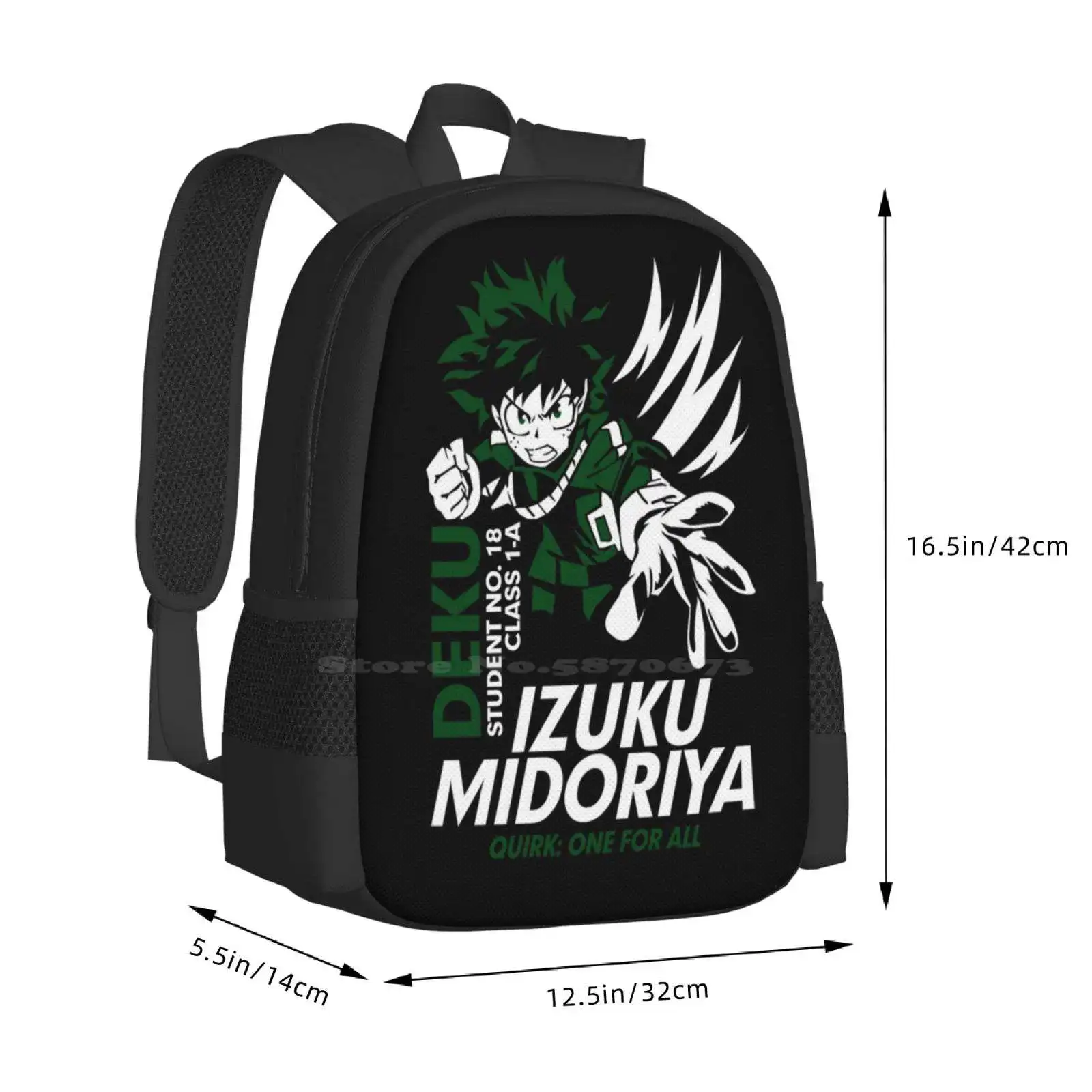 Boku No Hero academia-izuku Midoriya dek-my Hero Academy tas Pria Wanita terbaru tas punggung pelajar Izuku Midoriya Deku