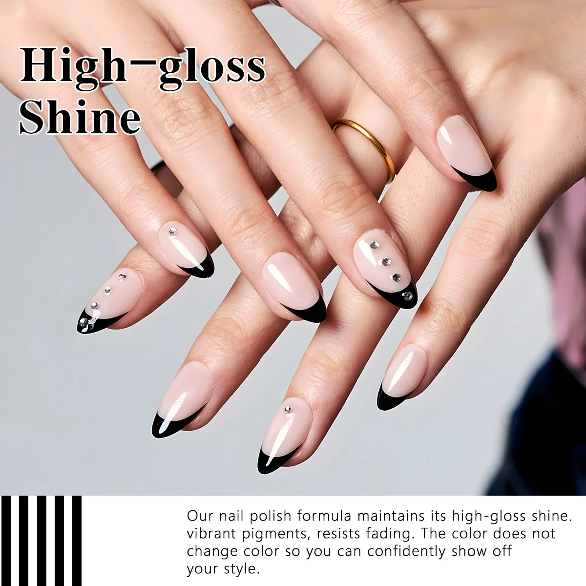 طلاء أظافر جل VOKY 2PCS 8 مل، مجموعة أبيض وأسود، صالون الاستحمام، الاستخدام العائلي، هدية فنية للأظافر DIY، مناسبة للفتيات #2