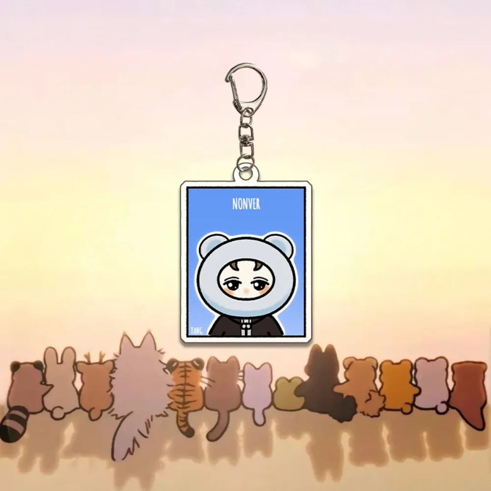 Kpop MINITEEN Cartoon Characters Keychain S.COUPS JEONGHAN JOSHUA JUN HOSHI VERNON DINO Acrylic Pendant Keyring Bag Accessories