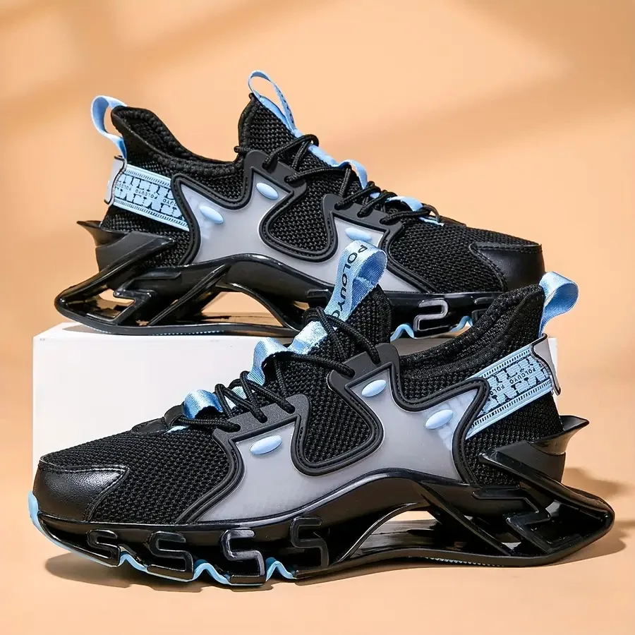 

[Breathable Running Shoes] Red Fashionable Men's Breathable Mesh Running Shoes - Anti-Slip Odor Resistant and Shock Absorption