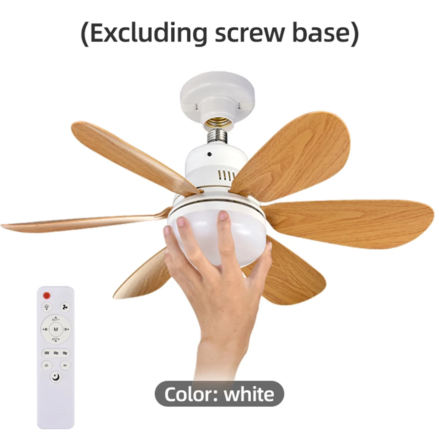 ventilador de techo con luz led soffitto con luce room cooler e27 socket fan led chambre deco ceiling fan with light bombilla