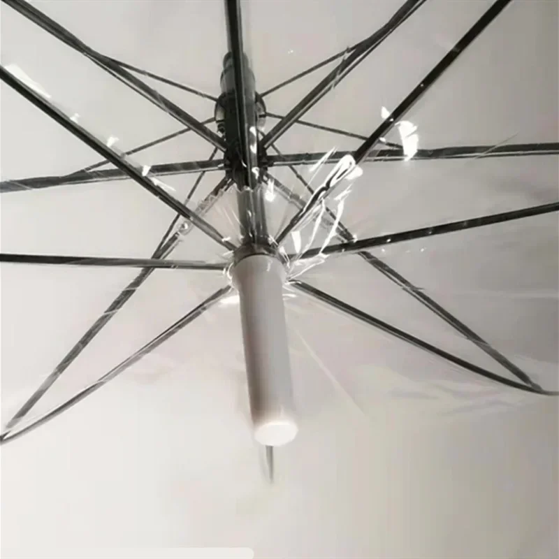 Transparent Poe Automatic Umbrella 8 Open Popular Export Long Handle Umbrella Available parasol umbrella Suitable for children