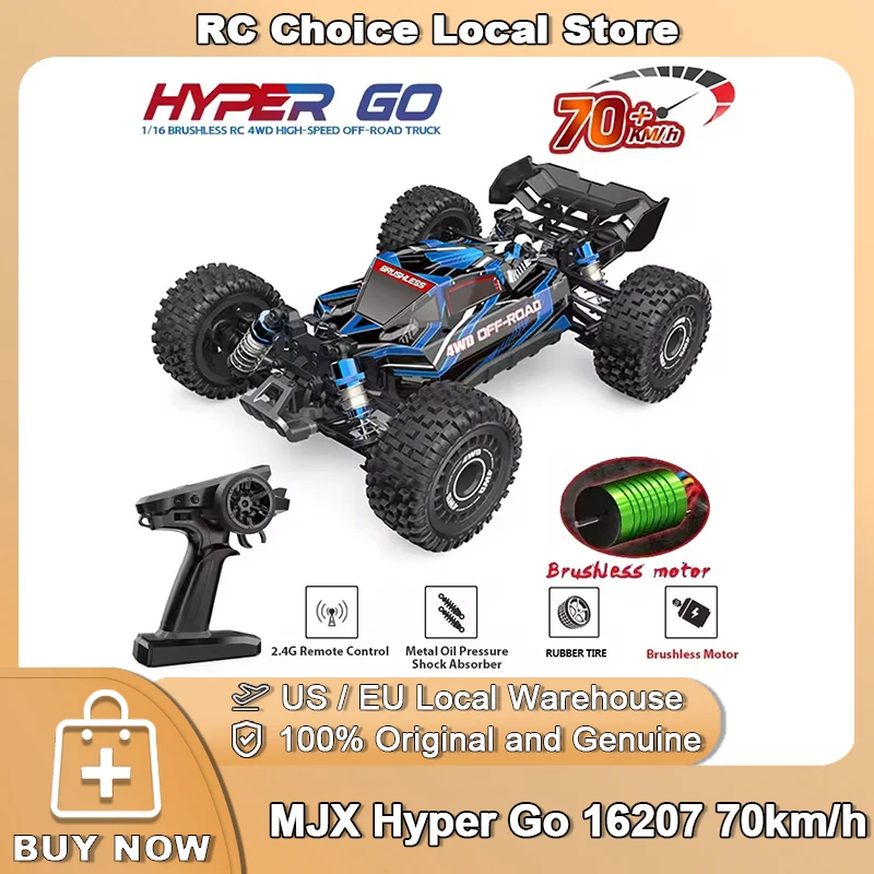 

MJX Hyper Go 16207 70km/h 1/16 4WD Racing Car Brushless High Speed Drift Cars 2.4G Remote Control Cars Off-Road Truck Toys