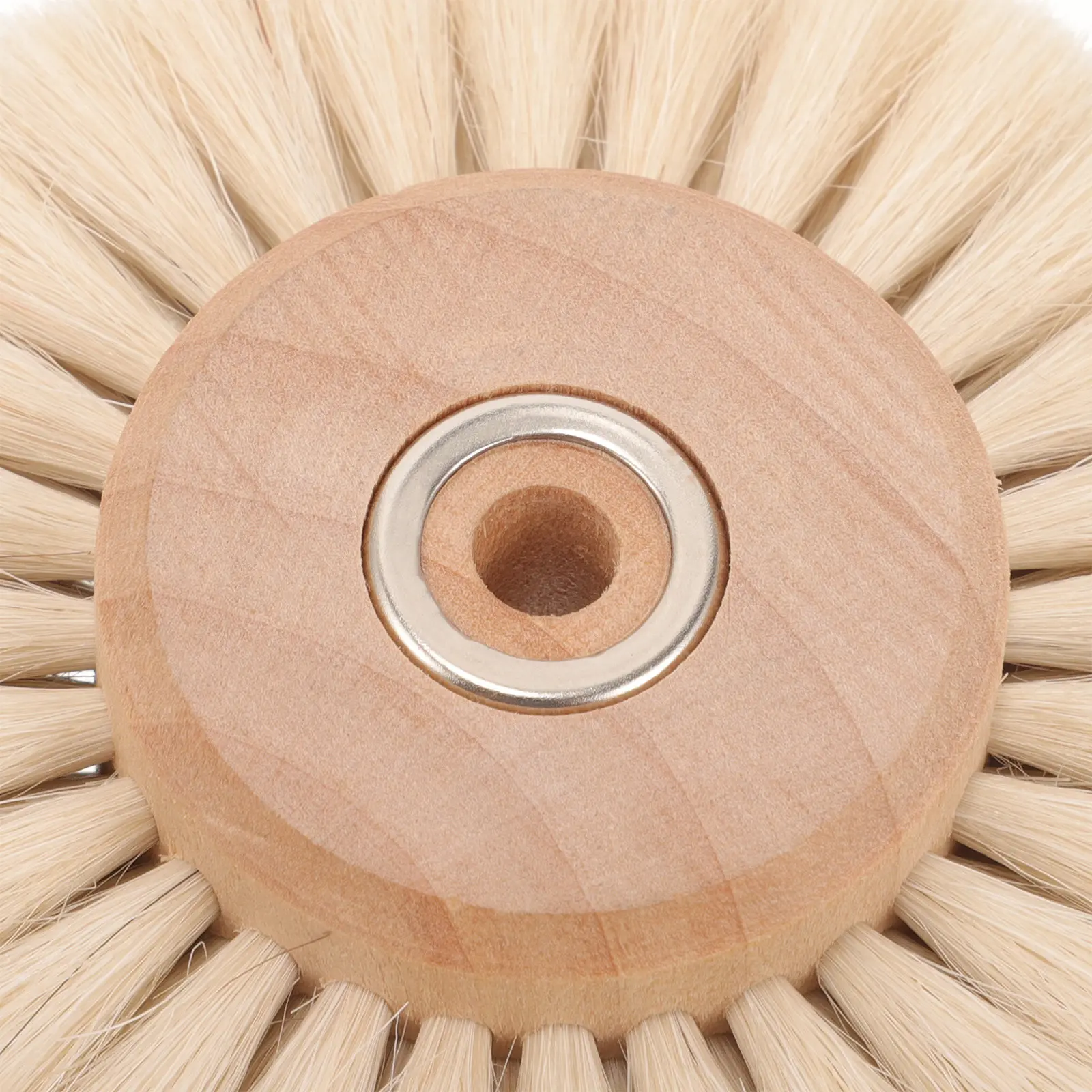 Wooden Core Polishing Brush Wheel with Dense Bristles for Drill Rust Removal Buffing Polishing Stone Jade Metal Surfaces Plastic