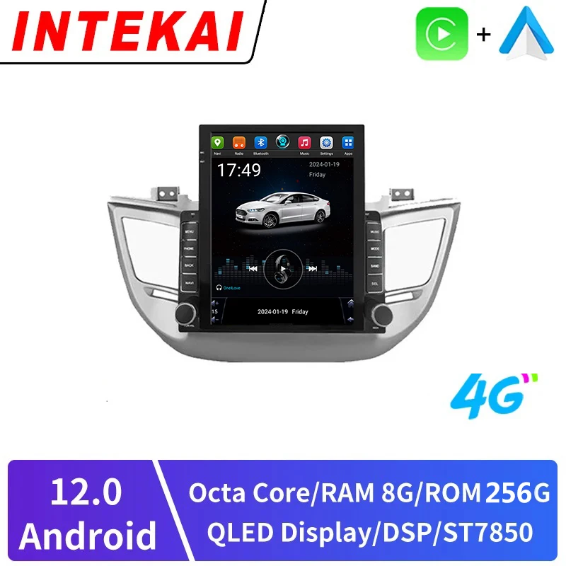 

9.7" Vertical Style Tesal Android 12 Car Radio For Hyundai Tucson 3 2015-2018 Navigation GPS Multimedia Player Stereo Head Unit