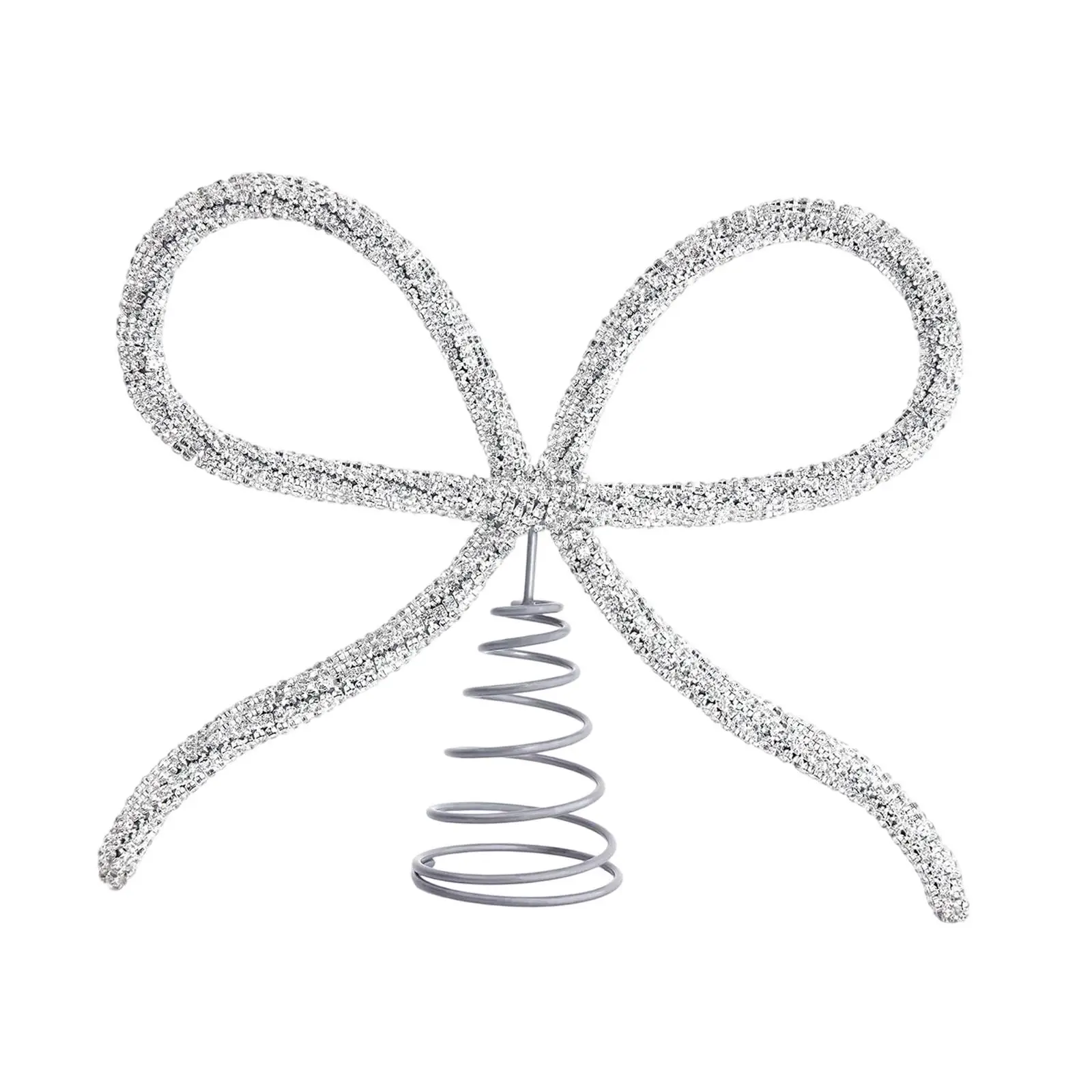 

Роскошная блестящая металлическая елочная игрушка-бант для украшения дома, праздников и фотосессий