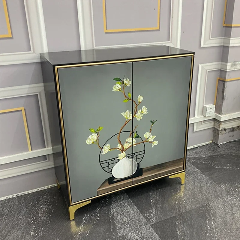 

Китайские окрашенные шкафы для обуви из цельного дерева, фойе, входной шкаф, большой вместительный шкаф для хранения, мебель Sapateira