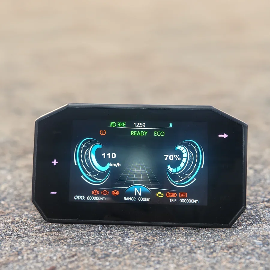 전기 오토바이, 전기 자전거, 오토바이 업그레이드, ATV, Fardriver 컨트롤러 속도계용 5인치 TFT 내비게이션 디스플레이