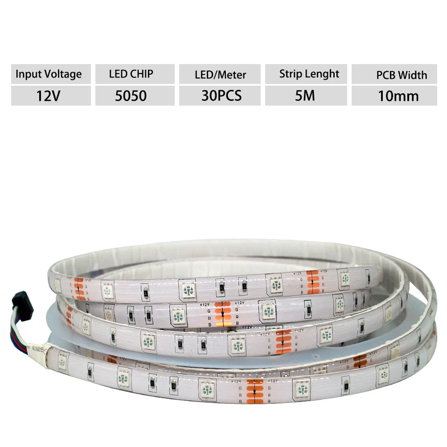 12V Led Strip Lights Led Lights For Room Adress RGB Tape Ribbon TV Backlight Neon 5050 5M Waterproof  Festoon Christmas Decor