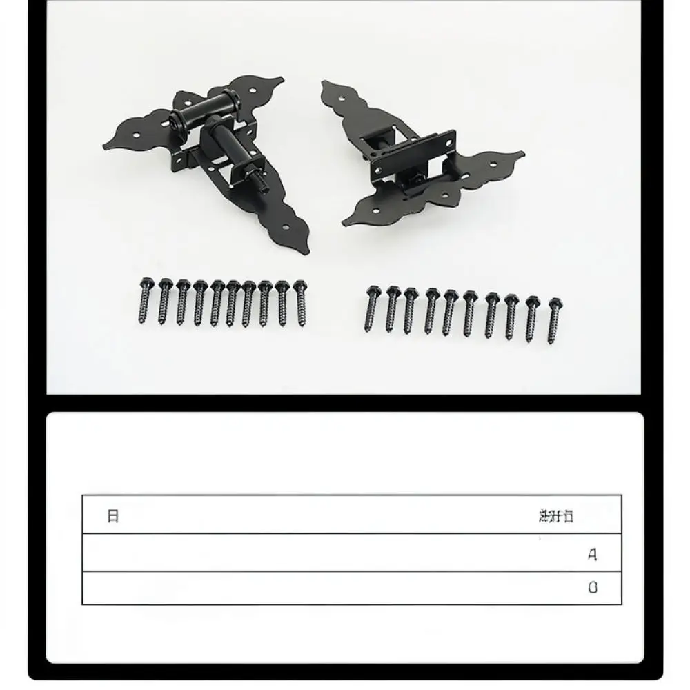 Iron Self Closing Spring Gate Hinge Latch For Garden Wood Fence Pvc Door Auto Shut Installation Hardware Accessory