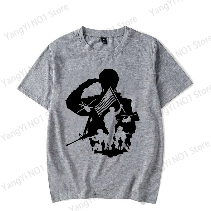 

Soldier Silhouette Shirt American Army Memorial Day Tee