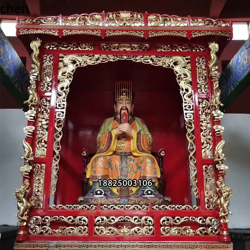 Cz solid wood buddha shrine temple altar offering table  standing cabinet ancestral god building ancestral hall offering cabinet