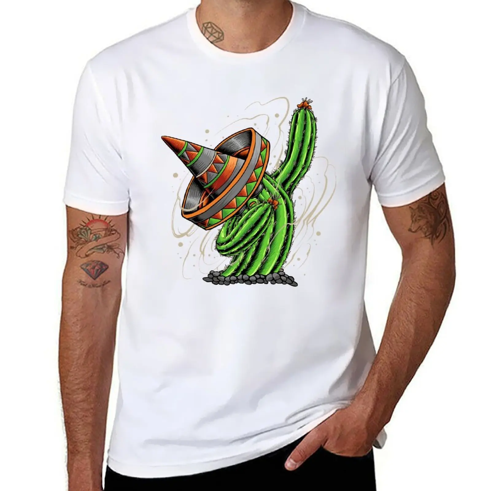 

Dabbing Cactus - Cinco De Mayo T-Shirt cotton t shirts high quality t shirt custom print T-Shirt