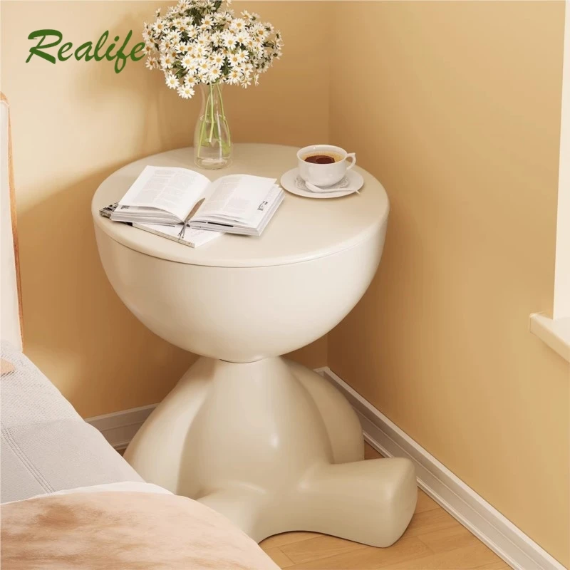 

Realife Creative Bedside Table Home Sofa Side Table Shelf Bedroom Balcony Movable Simple Modern Mini Table Coffee Table 2025 New