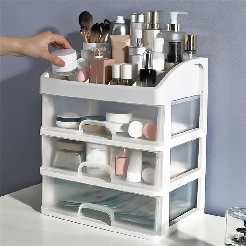 Cosmetic Desktop Storage Box Multi-Layer Drawer Dust-Proof Storage PP toiletriess storage box