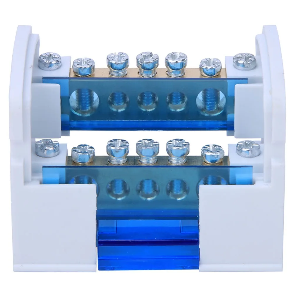 

207 Terminal Distribution Box 125A 2-Level Din Rail Terminal Block Distribution Box with Dust Cover Single Phase Junction Box