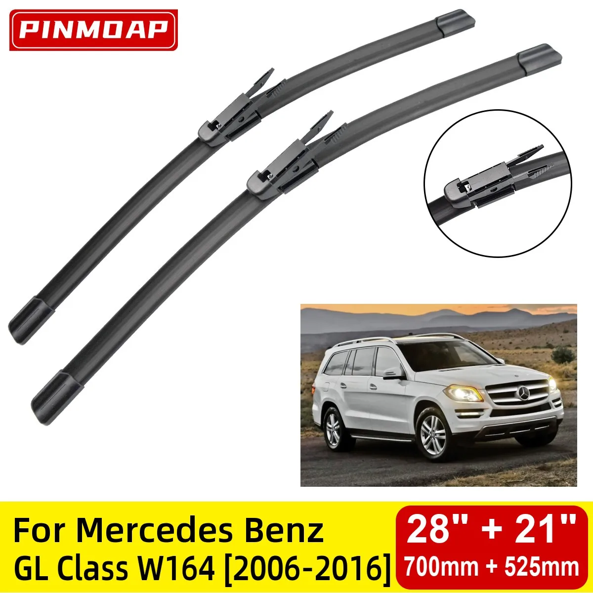 Front Wiper Blades For Mercedes Benz GL Class W164 2006-2016 Windshield Windscreen Window 28