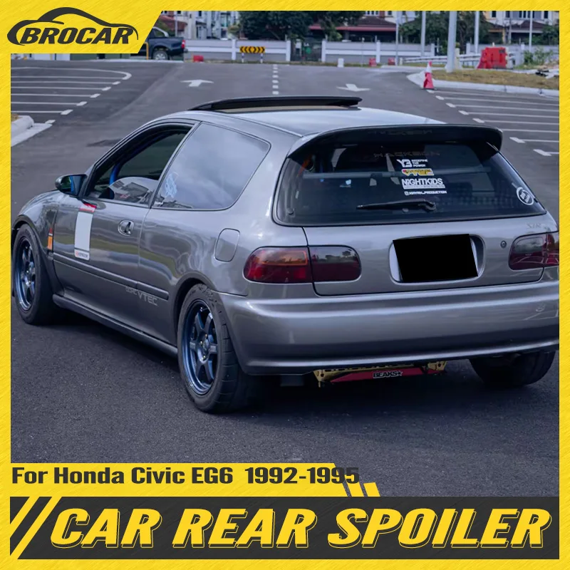 For 1991 92 93 94 1995 Honda Civic EG6 GEN 5 Hatchback High Quality ABS Plastic Unpainted Top Spoiler Trunk Boot Wing Spoiler