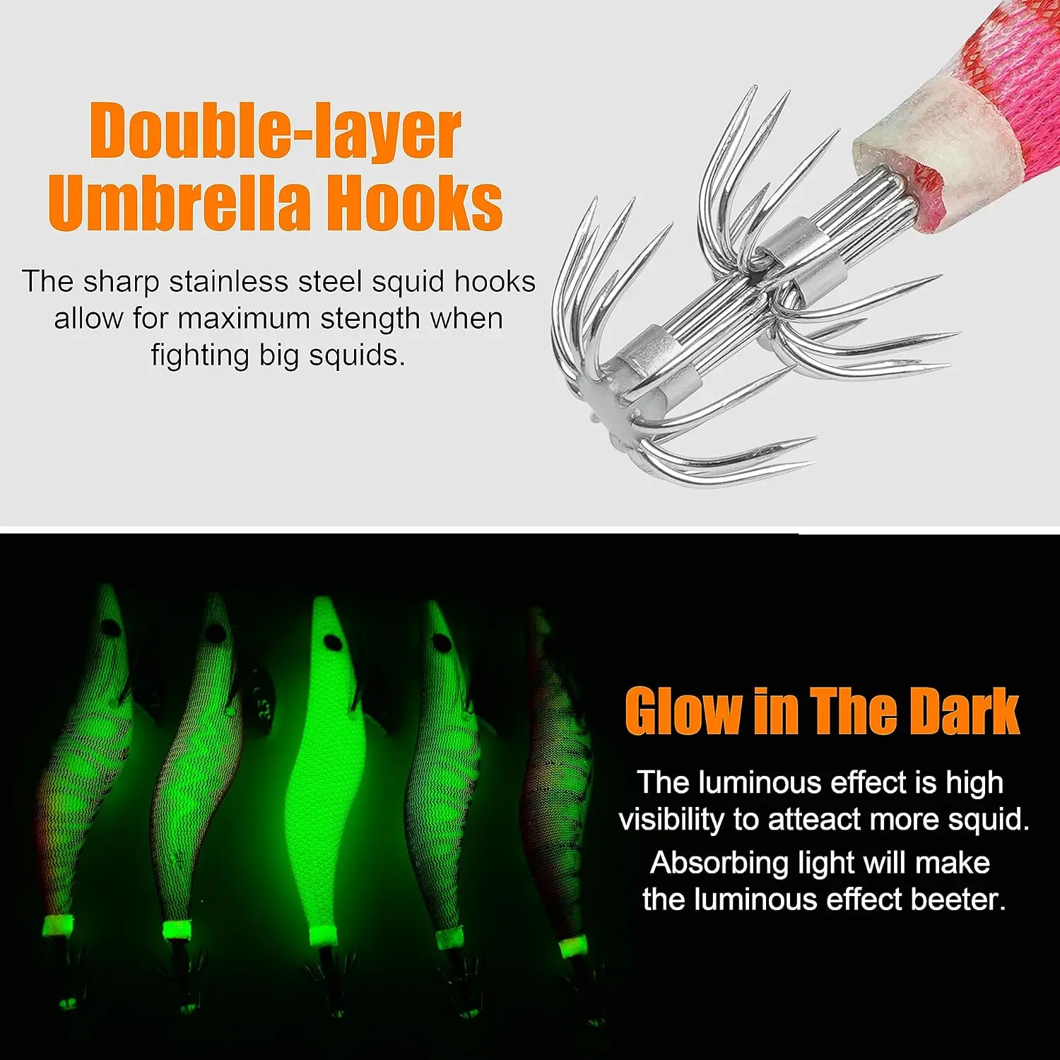 9 كجم 3 قطعة خطاف تهزهز الحبار المضيء بيونيك الروبيان السحر الجمبري المياه المالحة الطعم الثابت عيون ثلاثية الأبعاد ل الأخطبوط تهزهز الحبار #3