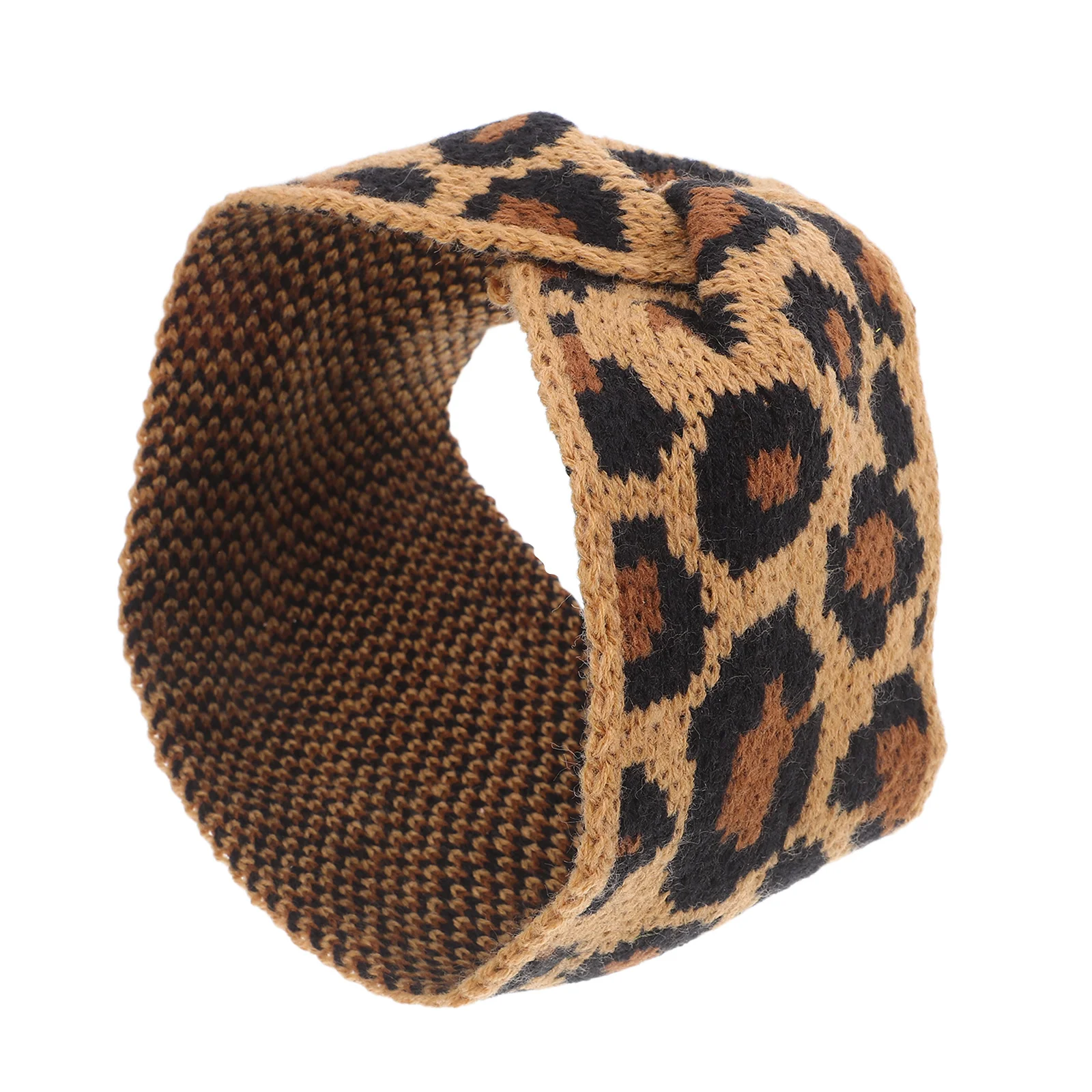 

Soft Knit Wide Headband with Leopard Design for Women Stretchy Warm Hair Band for Daily Wear Personal Party Going Out Gift