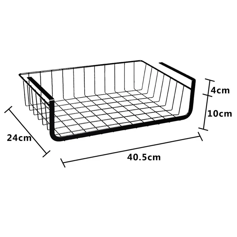 Home Storage Basket Kitchen Multifunctional Rack Under Cabinet Storage Shelves Basket Wire Rack Kitchen Organizer