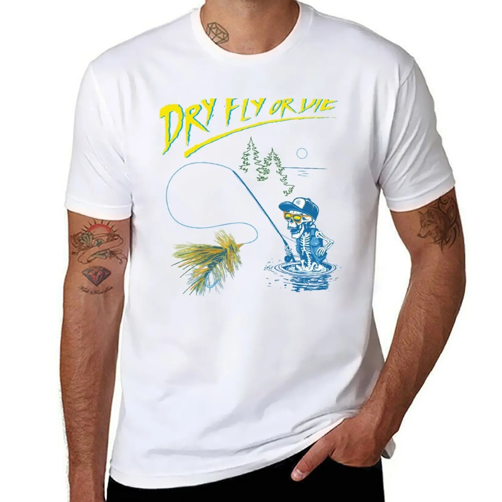 

Dry Fly or Die T-Shirt t shirts for man pack white cotton t shirts man 100% T-Shirt