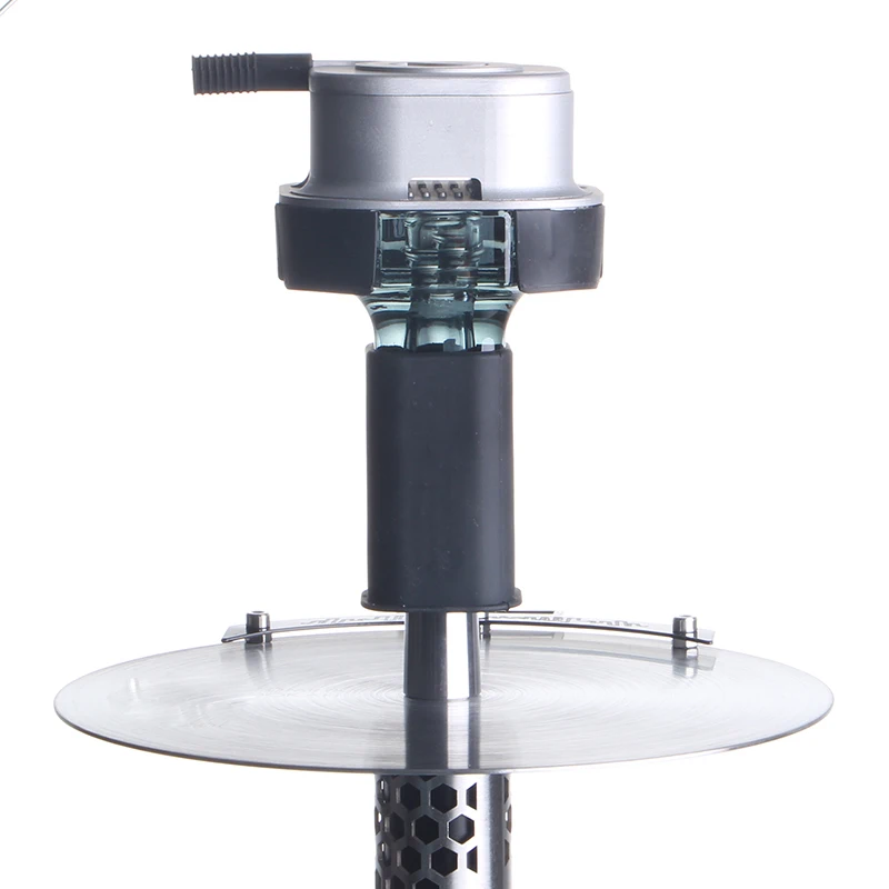 

New Design Hookah Shisha Color Bowl Set Heat Resistant Glass Pot With Metal Heat Management Device Gift Box Packing