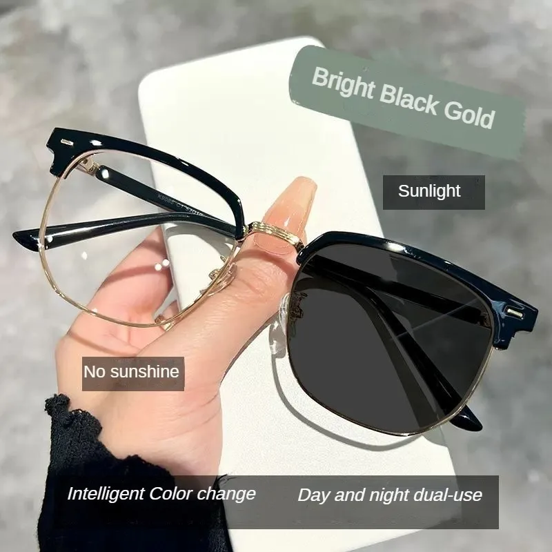 Photochrome Anti-Strahlungs-Brille für Damen/Herren, Anti-Blue-Ray-Brille, Sonnenbrille