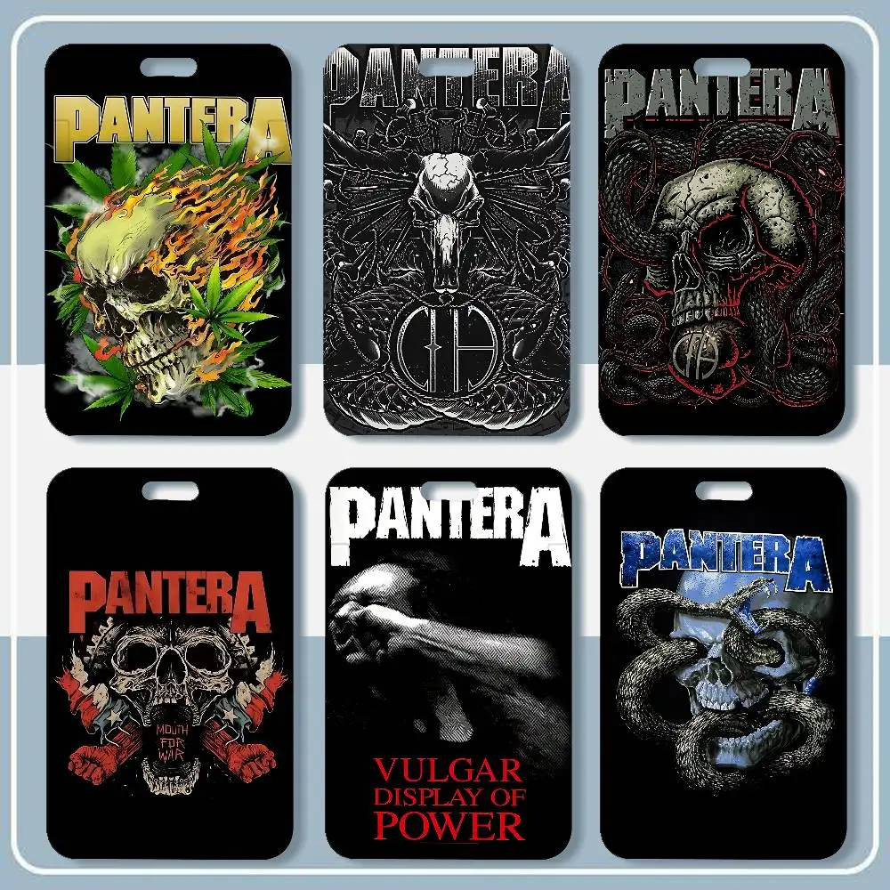 Porta Tarjetas The P-Panteras con Correa para el Cuello, Colgante, Porta Credenciales, Lanyard, Llavero, Estuche para Credenciales de Trabajo, Regalo