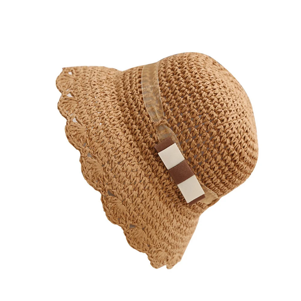 

1 шт., детская соломенная рыбацкая шляпа, легкая летняя шляпа от солнца, дышащая детская солнцезащитная кепка для отдыха на открытом воздухе