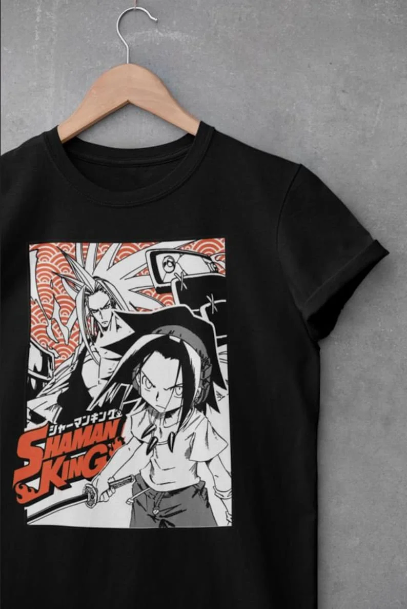 Shaman King Yoh Asakura T-Shirt  100% Cotton Tee  Men's Women's