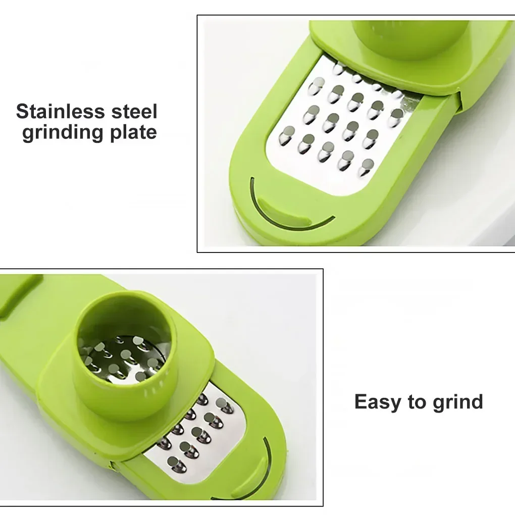 2/1PCS Garlic Crusher Press Manual Ginger Squeezer Masher Handheld Grinding Grater Cutter Peeler Kitchen Tools Multi-Functional