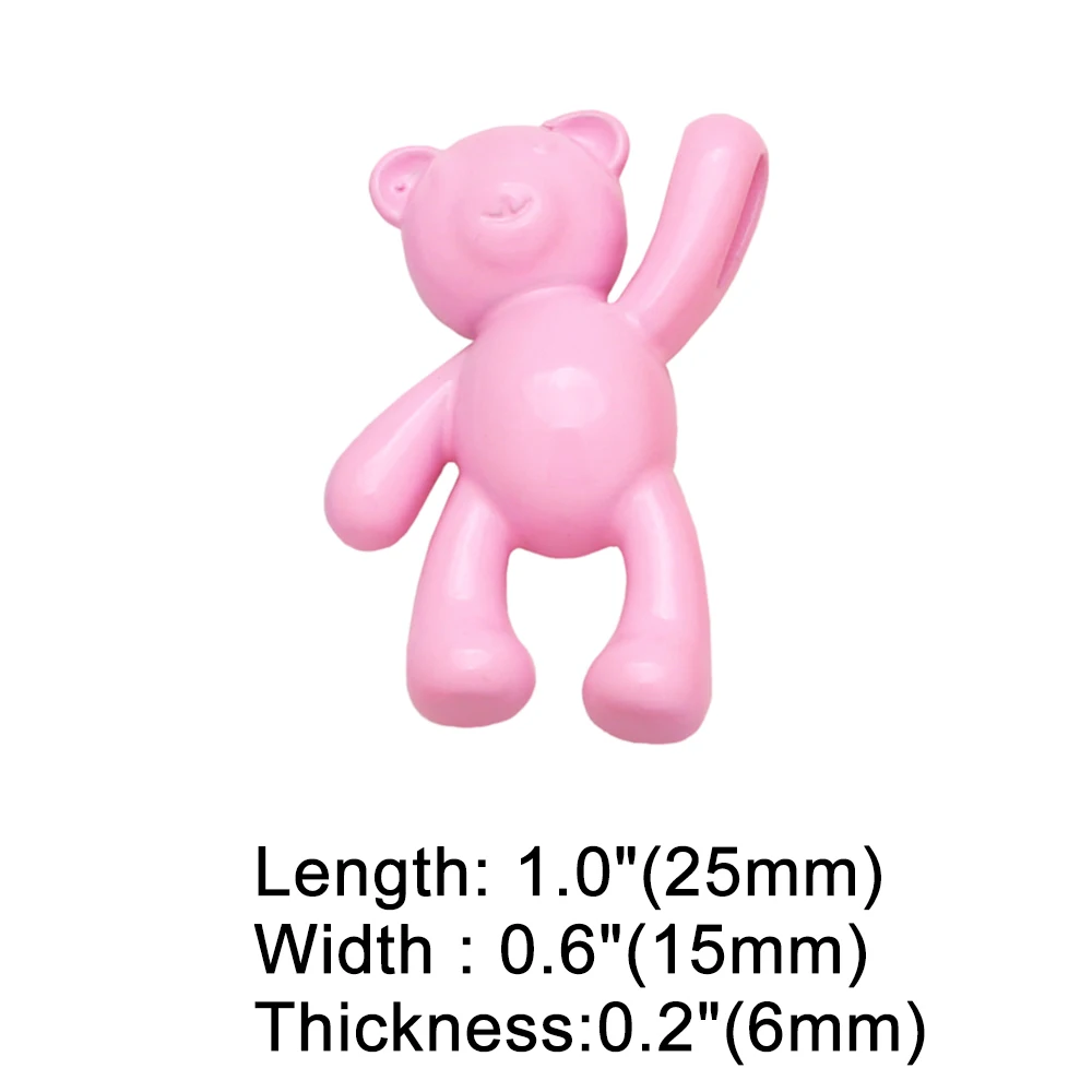 Clearance Trendy Multicolor Enamel Cute Bear Pendant for Necklaces Copper Gold Plated Jewelry Making Supplies Handmade pdtb620