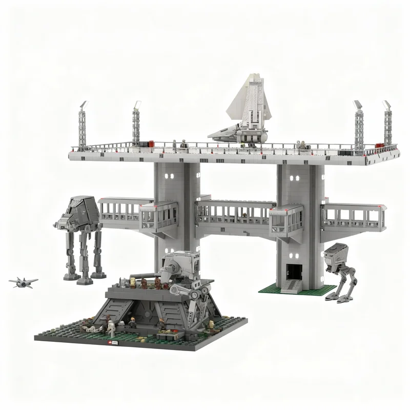 18743PCS MOC Paquete de Batalla Espacial Episodio 6: Búnker del Imperio Galáctico en la Luna Forestal, Generador de Escudo, Bloques de Construcción de Modelos, Regalo DIY