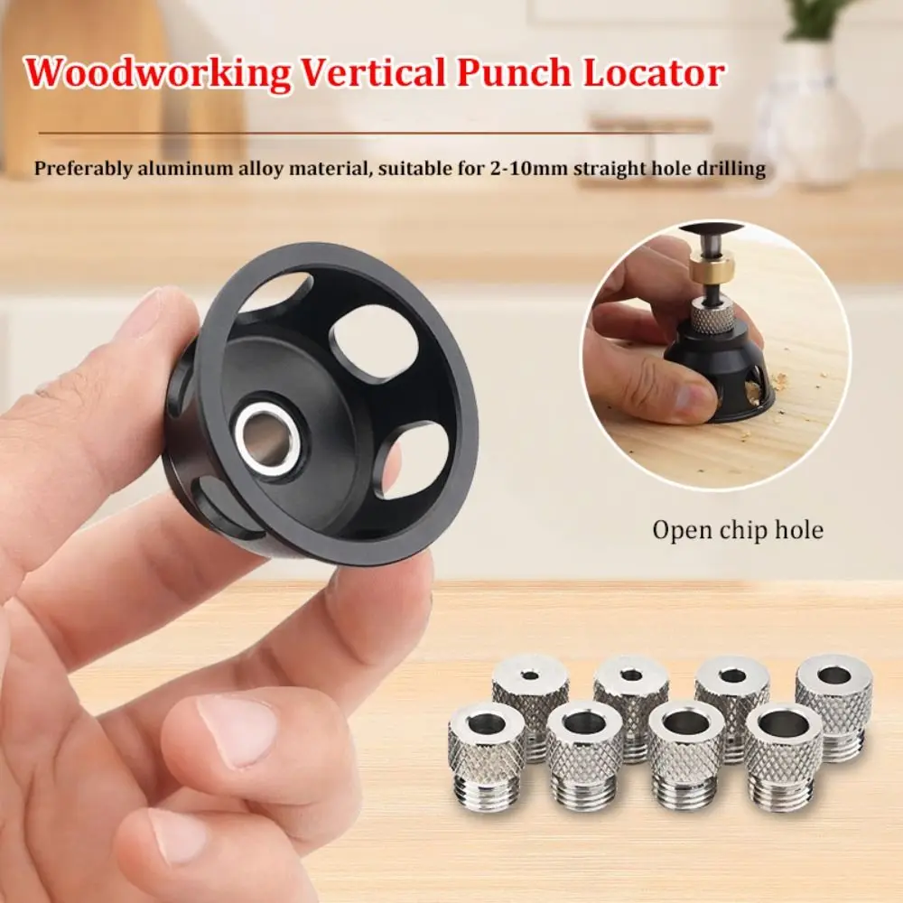 

Bit Jig Woodworking Punch Locator Vertical 3-10mm Straight Angle Guide Locator Doweling Jig Accuracy Hole Puncher Tools