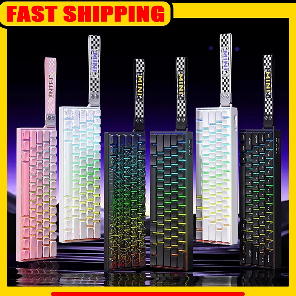

AULA Mini60 HE Magnetic Switch Keyboard RGB Tri Mode Wireless Mechanical Keyboard 8000Hz 0.01mmRT Gaming Keyboard Gamer Gifts