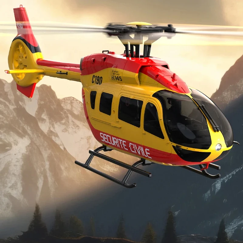 

C190 Rc Helicopter 6CH Single-Propeller Flybarless H145 Helicopters 2.4G Brushless Motors 3D Six-Axis Gyroscope Model Plane