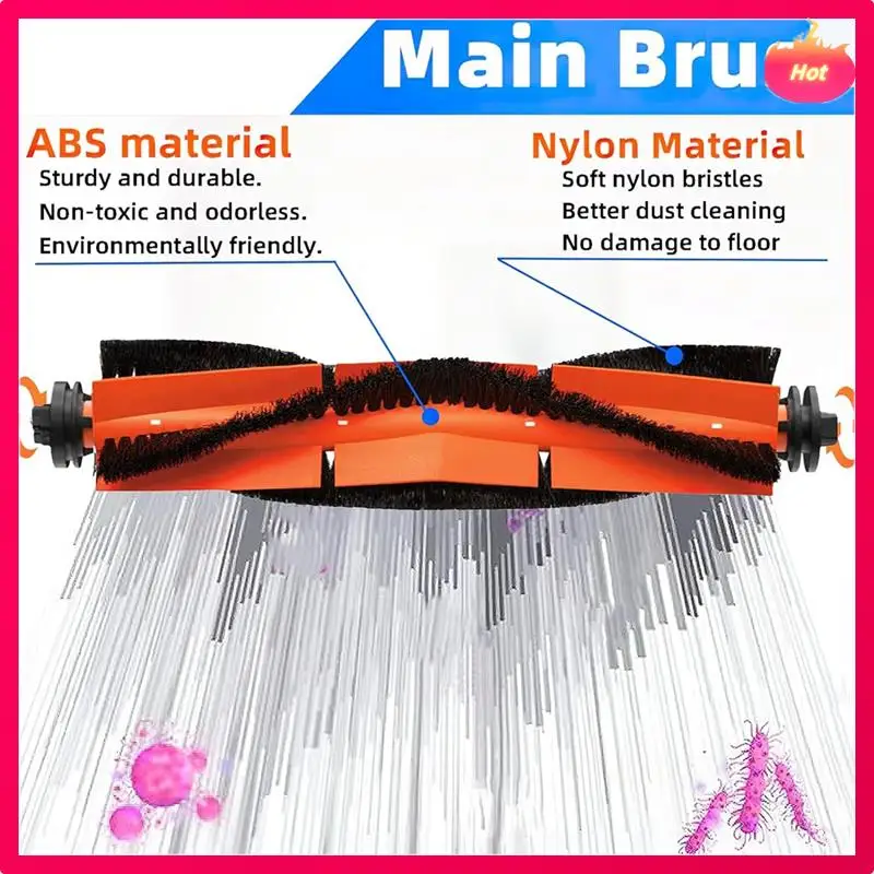 AD-10PCS Сменные аксессуары для Dreame X30 Pro Plus/X30 Pro Ultra Вакуумная основная боковая щетка HEPA-фильтр, подушечки для швабры, мешки для пыли