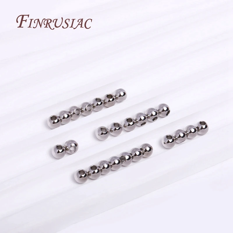 2/2,5/3/4/5/6MM Runde Nahtlose Perlen 14K Gold Überzogene Metall glatte Spacer Perlen Für Armband Hohe Qualität DIY Schmuck Zubehör – Detail 19