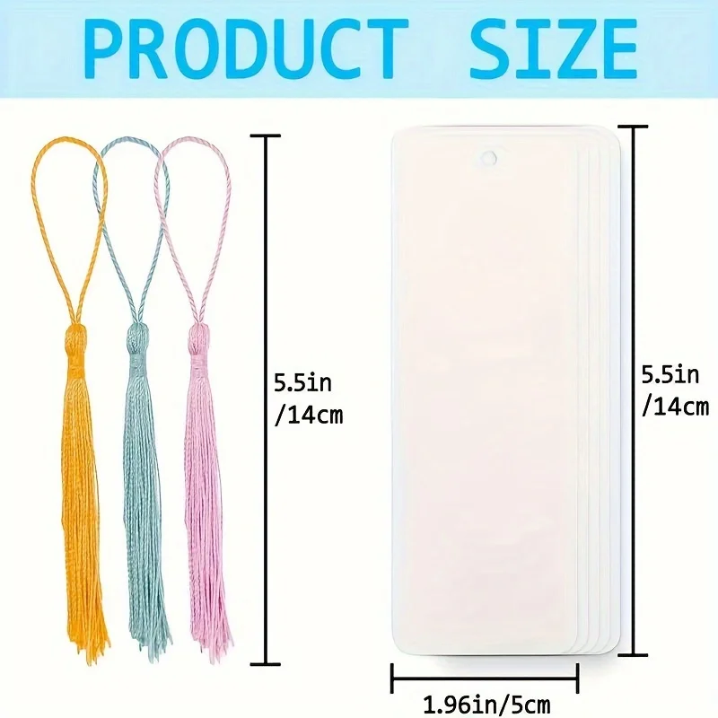 60Pcs (30 Tassels and 30 Bookmarks) Hand-Painted Blank Bookmarks and Colorfulful Tassels - DIY Gift Craft Making Accessories Paper Bookmarks White Cardboard Hand-Painted Bookmarks Gift Packaging Bag Hanging Drawing Paper