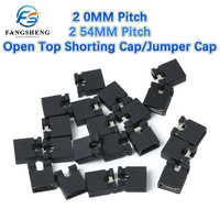 100PCS 2.0MM 2.54MM Pitch Open Top Jumper Cap/Jumper Cap Black Opening 2MM Pin Header Connection Block