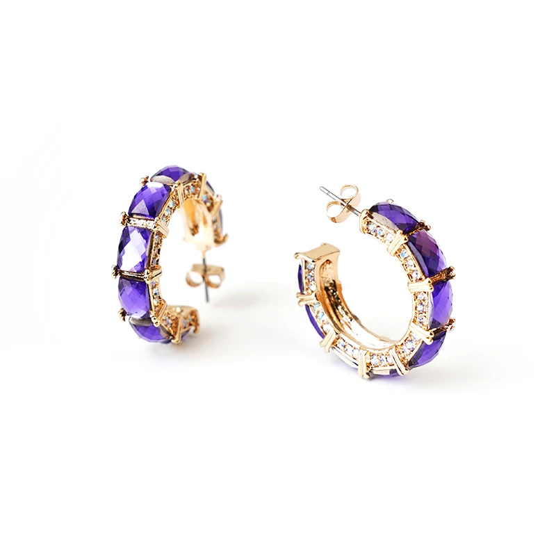 

Shiny Rhinestone Personality Exaggerated Hoop Earrings Trend Woman Luxury Trendy Statement Accessories Fashion Fashion Jewelry